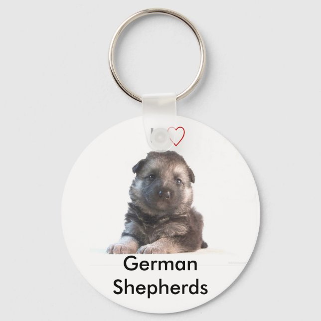 German Shepherd Puppy Key Ring (Front)