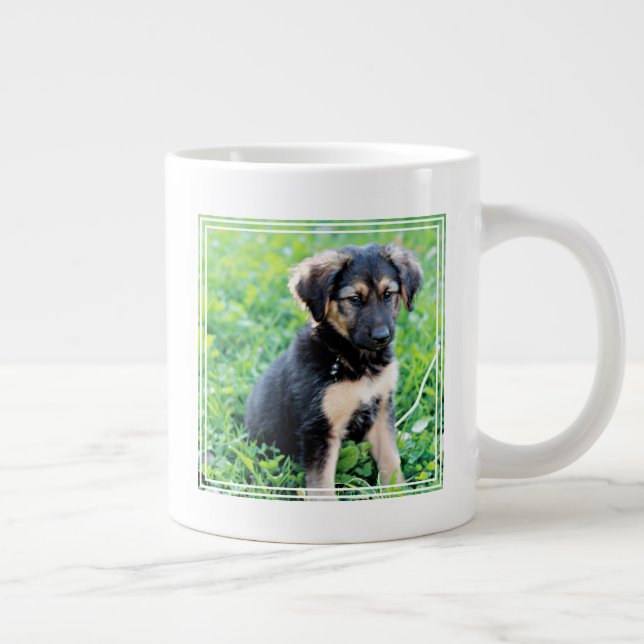 German Shepherd Puppy Large Coffee Mug (Right)