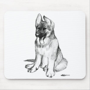 German Shepherd Puppy Mouse Pad