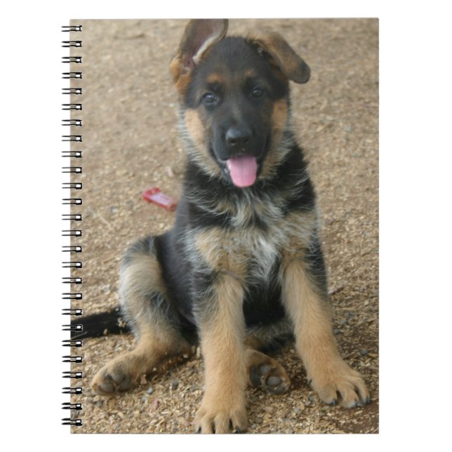 German Shepherd Puppy Notebook (Front)