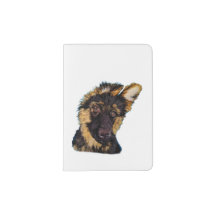 German Shepherd Puppy passport holder
