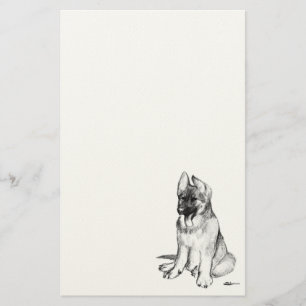 German Shepherd Puppy Stationery