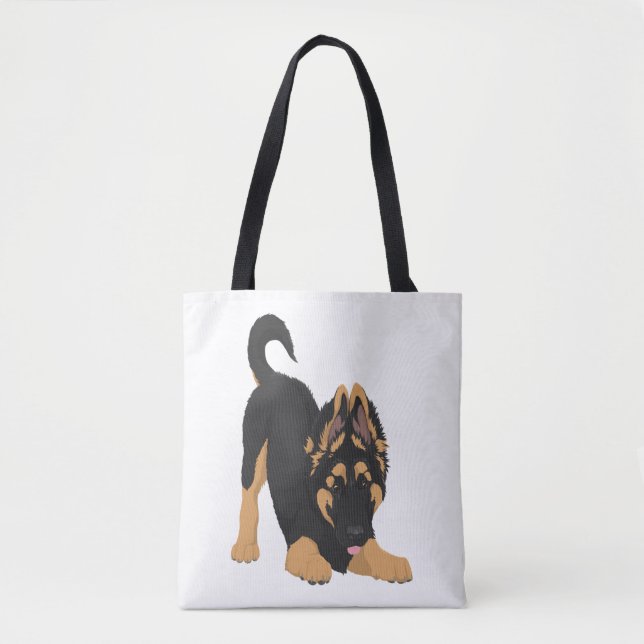German Shepherd Puppy  Tote Bag (Front)
