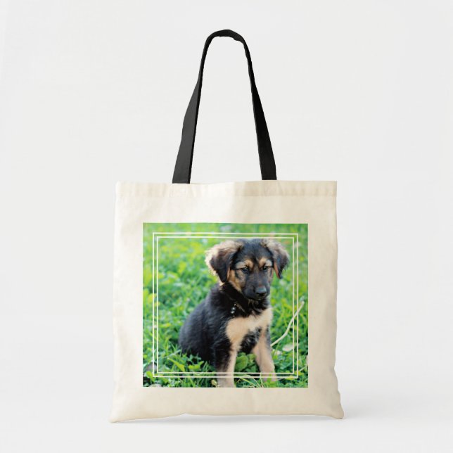 German Shepherd Puppy Tote Bag (Front)