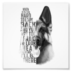 German Shepherd Quote, German Shepherd Art Photo Print