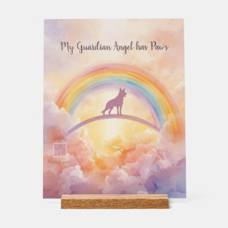 German Shepherd Rainbow Bridge Memorial Sign