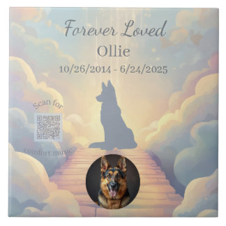 German Shepherd Rainbow Bridge Photo Tile