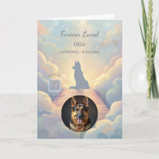 German Shepherd Rainbow Bridge Sympathy Card