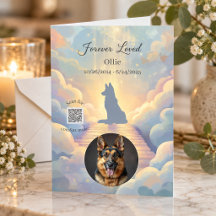 German Shepherd Rainbow Bridge Sympathy Card