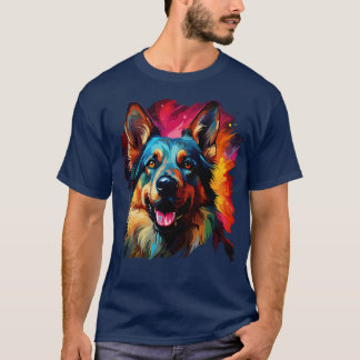German Shepherd Rainbow T-Shirt