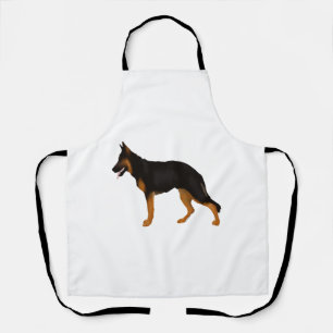German Shepherd Red  Black Blanket  Apron