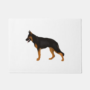 German Shepherd Red  Black Blanket  Doormat