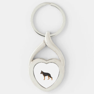 German Shepherd Red  Black Blanket  Key Ring