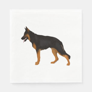 German Shepherd Red Black Blanket Napkin