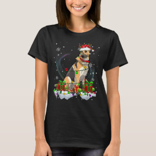 German Shepherd Reindeer Christmas Lights Funny Do T-Shirt