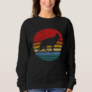 German Shepherd Retro Sunset Distressed Mom Dad Do Sweatshirt
