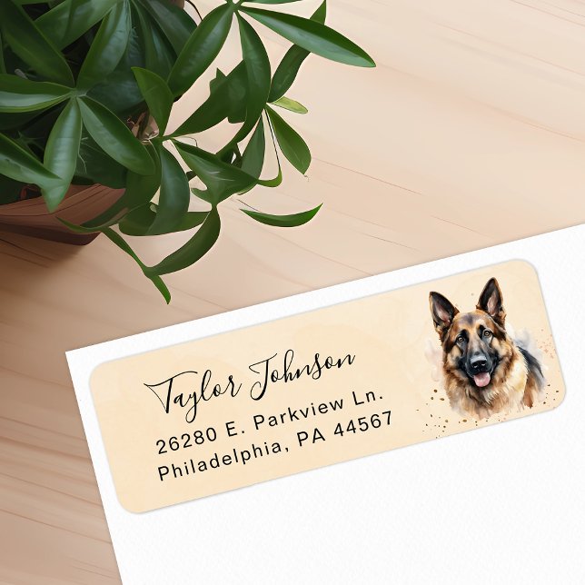 German Shepherd Return Address Label (Creator Uploaded)