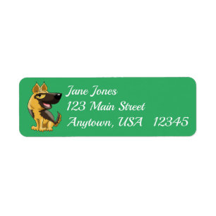 German Shepherd Return Address Label
