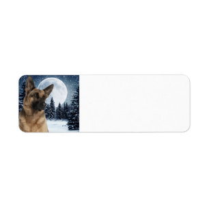 German Shepherd Return Address Label