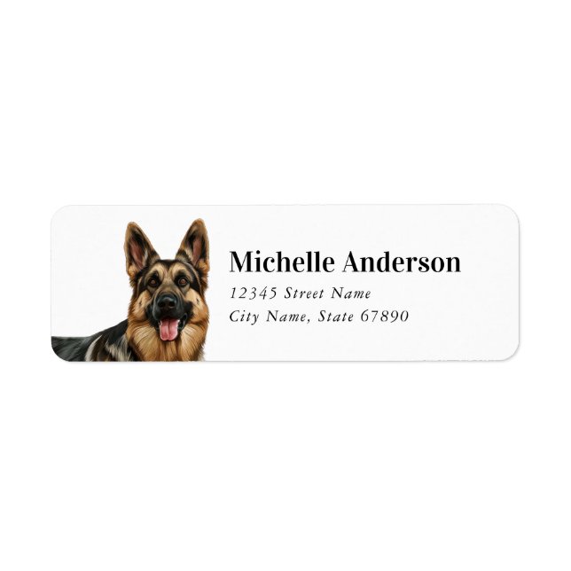 German Shepherd Return Address Labels (Front)