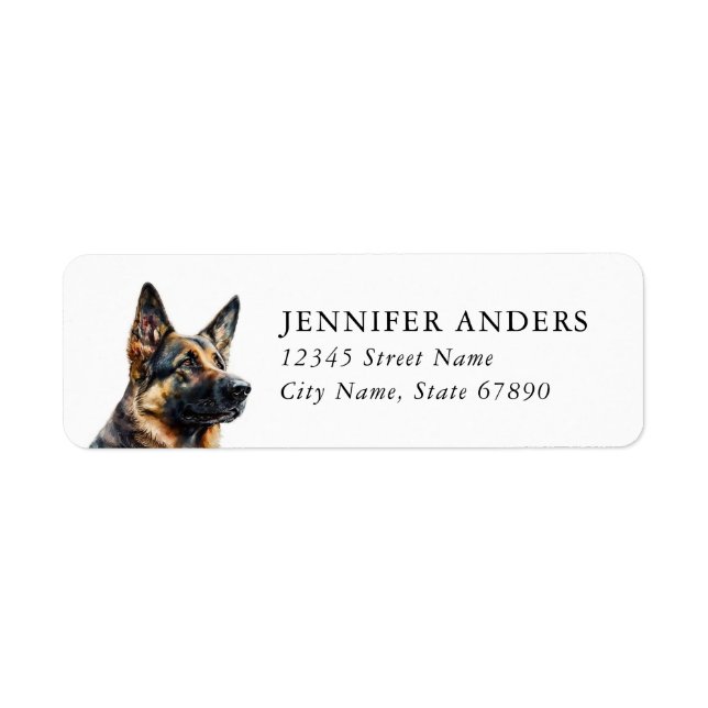 German Shepherd Return Address Labels (Front)