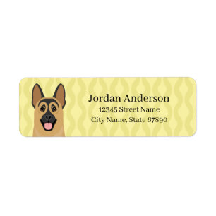 German Shepherd Return Address Labels