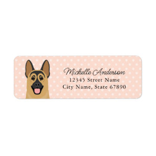 German Shepherd Return Address Labels