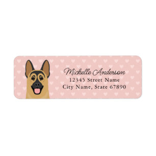 German Shepherd Return Address Labels