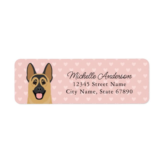 German Shepherd Return Address Labels (Front)