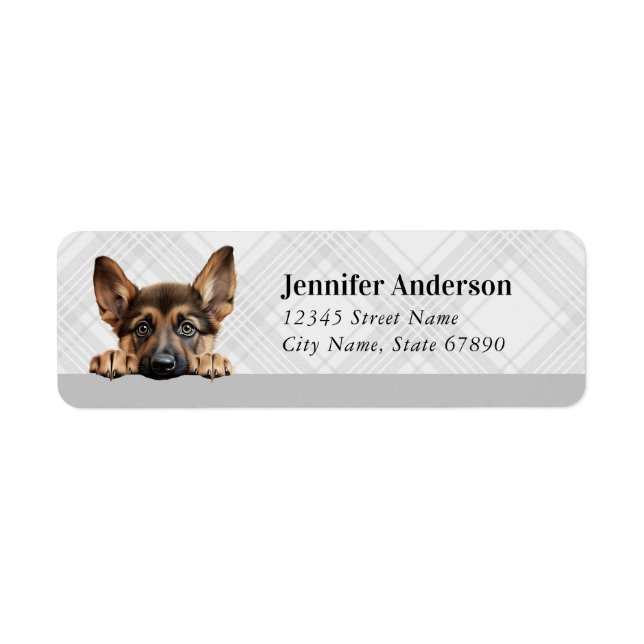 German Shepherd Return Address Labels (Front)