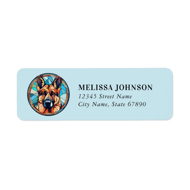 German Shepherd Return Address Labels (Front)