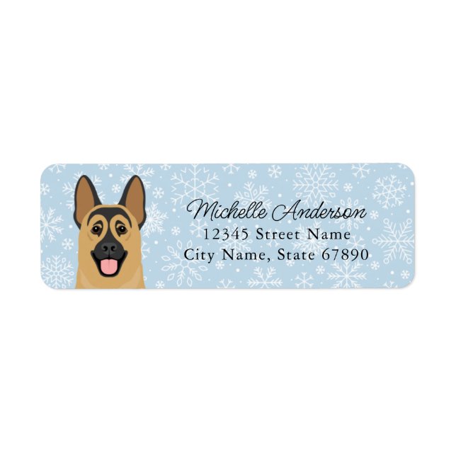 German Shepherd Return Address Labels (Front)