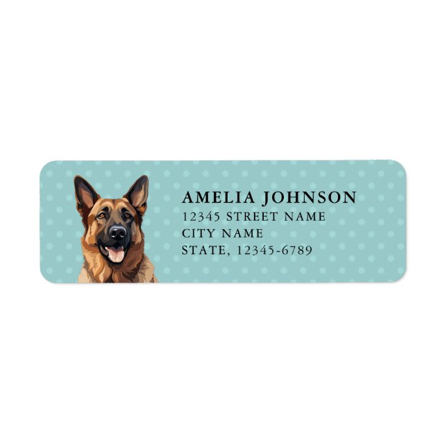 German Shepherd Return Address Labels (Front)