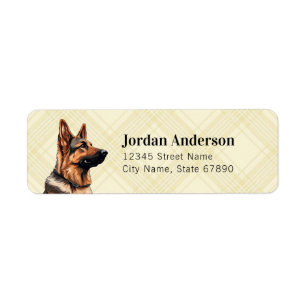 German Shepherd Return Address Labels