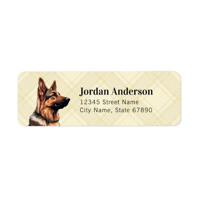 German Shepherd Return Address Labels (Front)