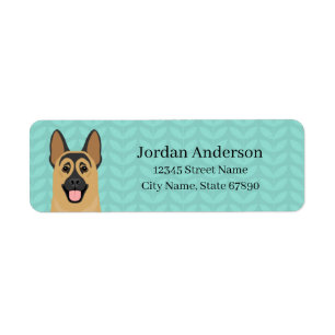 German Shepherd Return Address Labels