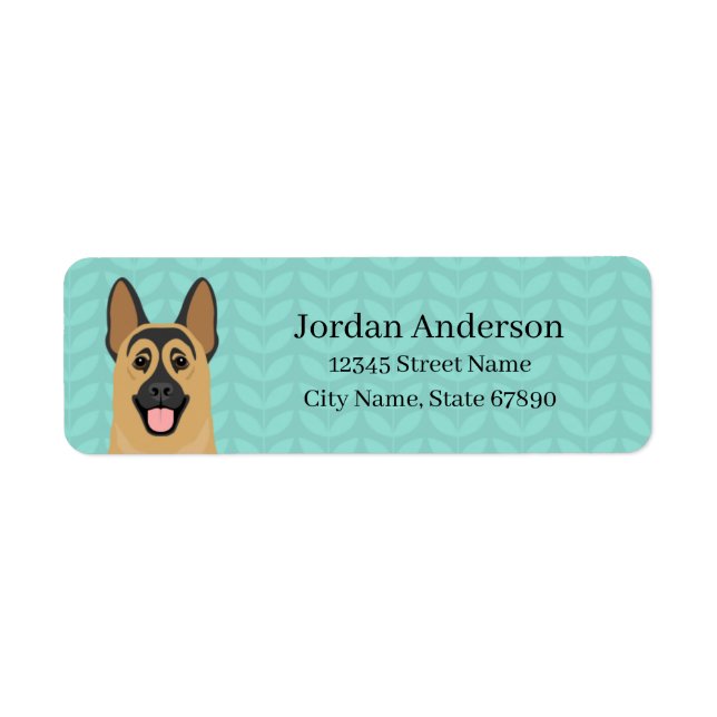 German Shepherd Return Address Labels (Front)