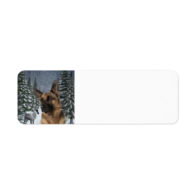 German Shepherd Return Address Labels (Front)