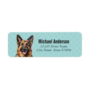 German Shepherd Return Address Labels