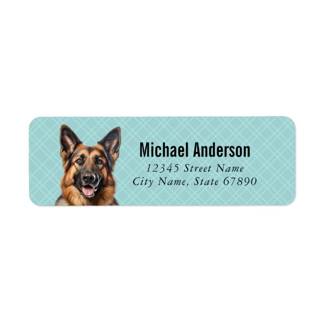 German Shepherd Return Address Labels (Front)