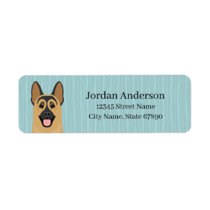 German Shepherd Return Address Labels