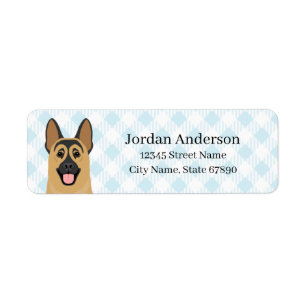 German Shepherd Return Address Labels