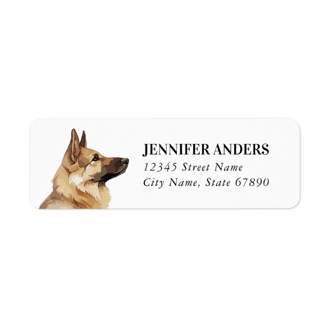 German Shepherd Return Address Labels (Front)