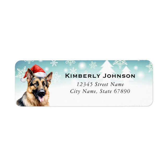 German Shepherd Return Address Labels (Front)