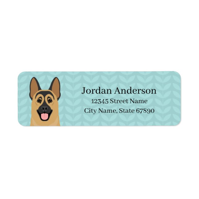 German Shepherd Return Address Labels (Front)