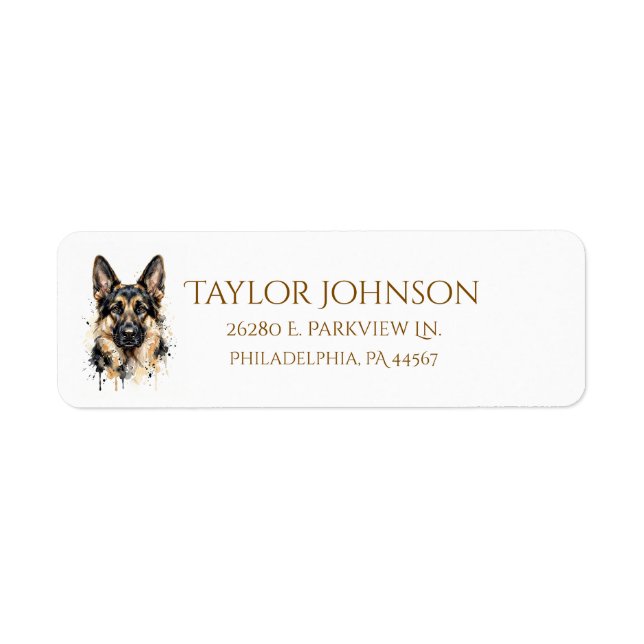 german shepherd return address labels (Front)