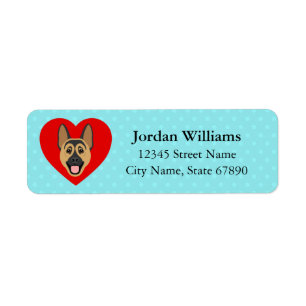 German Shepherd Return Address Labels