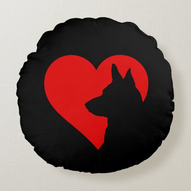 German Shepherd     Round Cushion (Front)