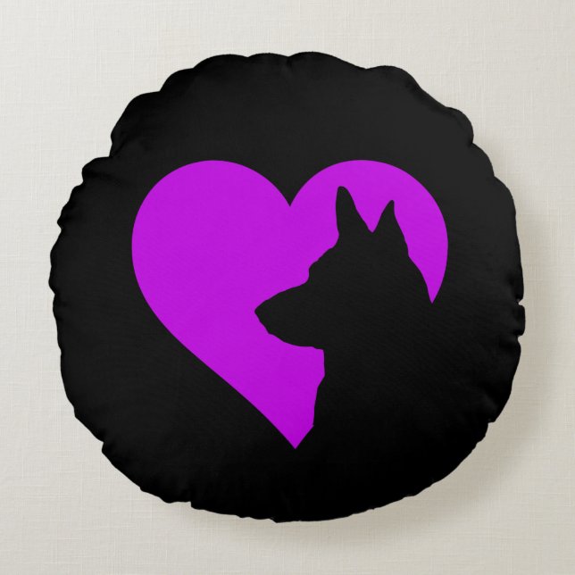 German Shepherd    Round Cushion (Front)