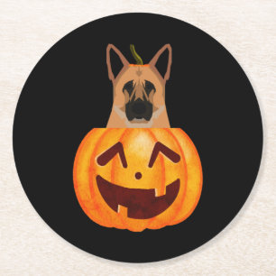 German Shepherd         Round Paper Coaster